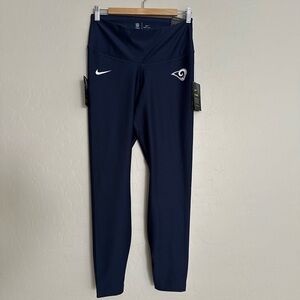NWT Nike NFL Los Angeles Rams Women’s Dri-Fit High Rise Leggings Size L